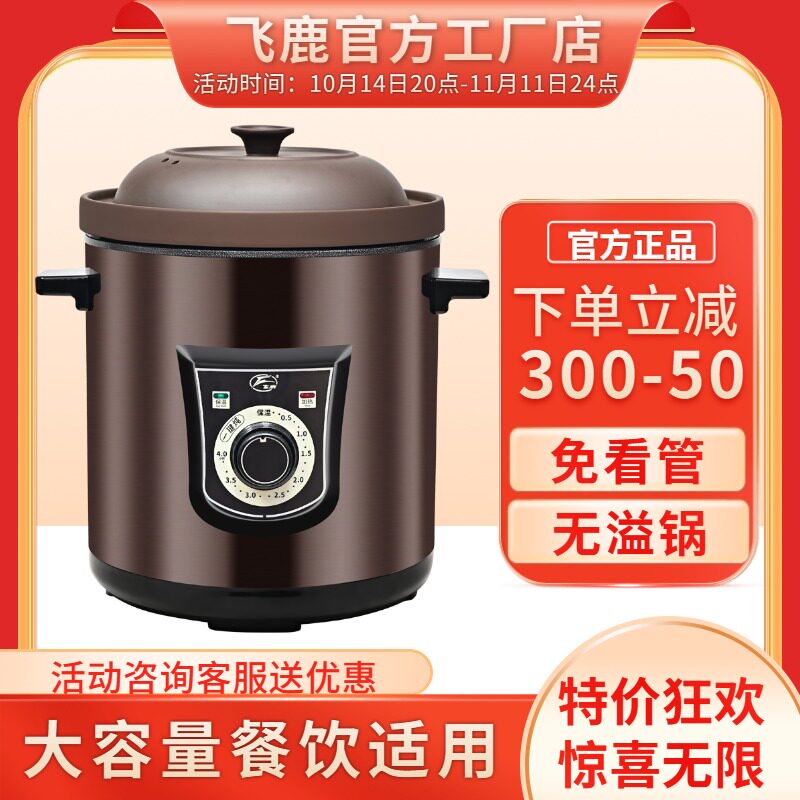 飞鹿陶瓷电炖锅免看定无溢锅定时