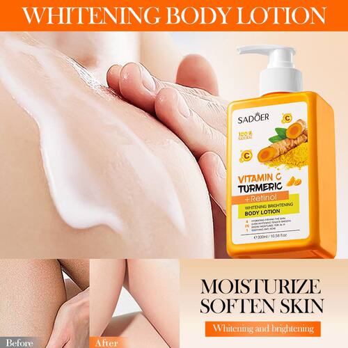 跨境Vitamin C body lotion维生素C姜黄提亮身体乳补水保湿滋润
