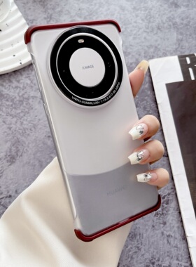 适用于华为mate30/MATE40/MATE50/MATE60无边框裸机质感四角加强防护手机壳BJT创意简约防摔