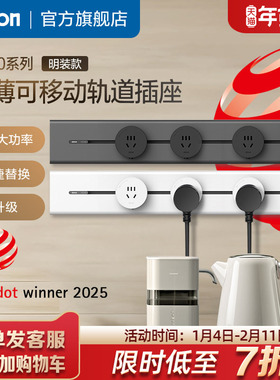 西蒙Simon纤薄明装金属可移动电力轨道插座一体化盖板TP50系列