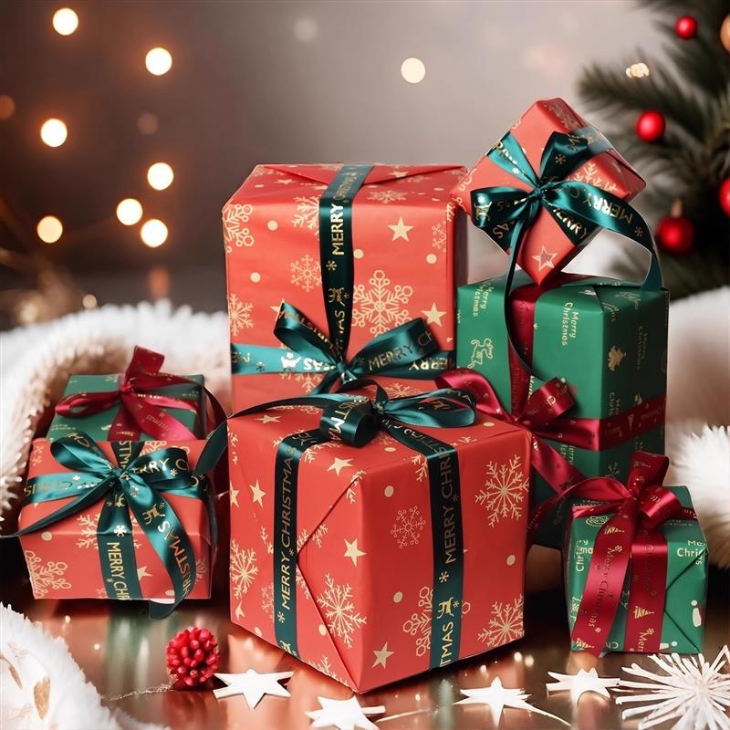 圣诞礼盒空盒春节装饰品礼物盒礼品堆头新年场景氛围布置橱窗摆件