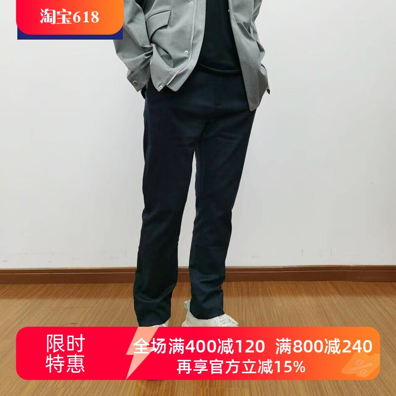 TONY WEAR汤尼威尔秋冬男士中腰透气舒适纯色小直筒休闲长裤