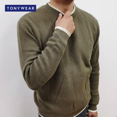 保暖假两件套头圆领内搭休闲羊毛衫 TONY WEAR汤尼威尔秋冬男士