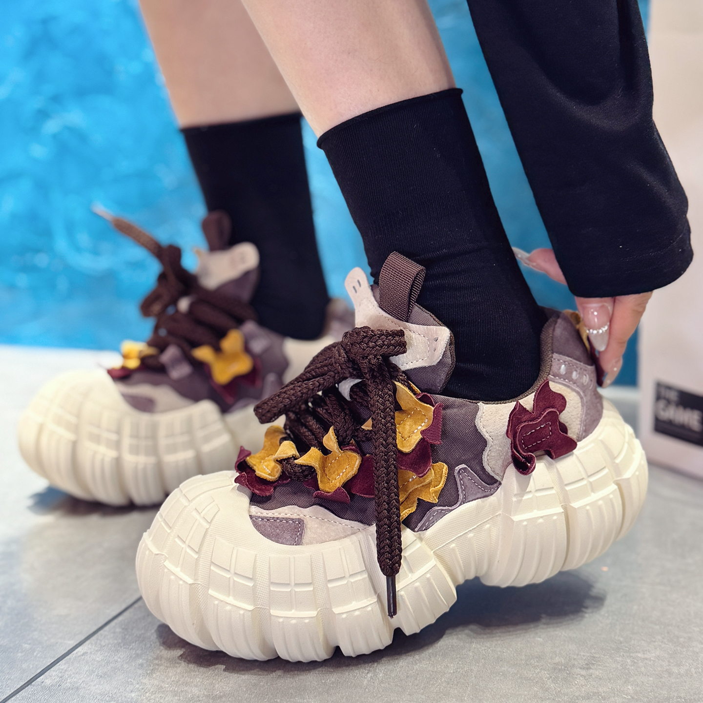 追元素2025秋季新款轮胎底休闲鞋