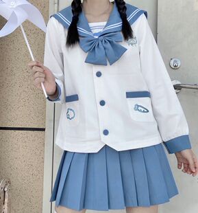 【格瑞斯jk】原创咩咩小兔可爱幼稚园日系水手服jk制服学生裙套装