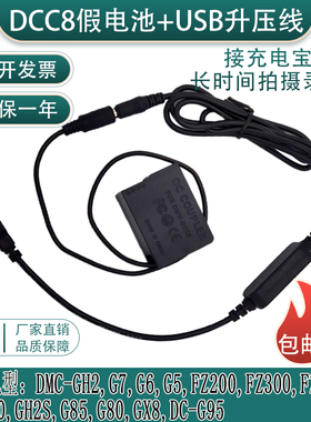 BLC12假电池DCC8适用松下DC-G80 DC-G85 DC-G95 GX8外接充电宝USB
