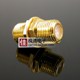 镀金全铜英制F头双通 F头对接母转母直接送螺母垫片 电视线连接头