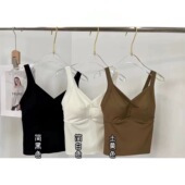 冰丝中长款 新款 夏季 宽肩吊带固定一体乳胶美背裹胸无痕性感内衣