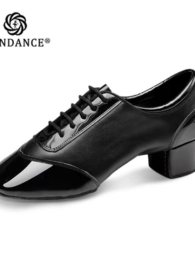 ITENDANCE成人男士专业拉丁舞鞋新款牛皮软底国标交谊恰恰舞蹈鞋