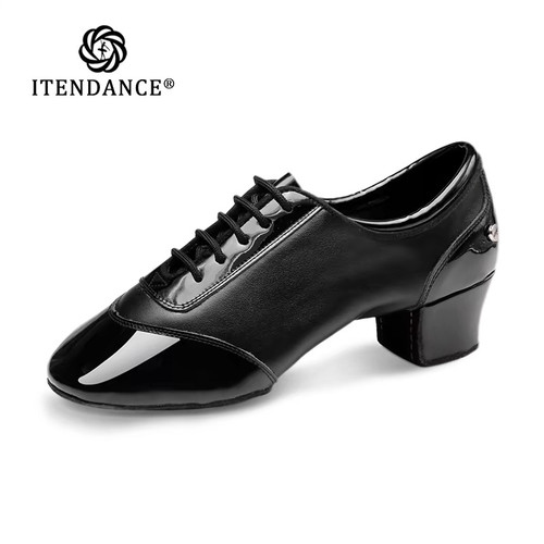 ITENDANCE成人男士专业拉丁舞鞋新款牛皮软底国标交谊恰恰舞蹈鞋