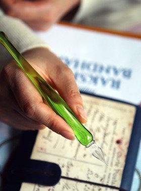 【七十二号笔家】彩墨试色高纯度玻璃笔 蘸水笔绘画钢笔Glass Pen