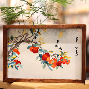 成都蜀绣手工刺绣双面绣相框摆件中国风礼盒包装送老师送领导礼品