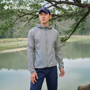Columbia哥伦比亚户外男子钛金系列拒水UPF50防晒衣皮肤衣WE2383