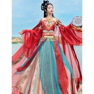 2026新款原创敦煌异域风汉服天竺少女西域女神汉元素改良古装全套