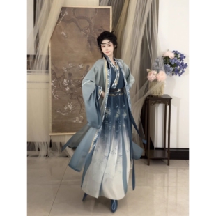 2026原创汉服新款魏晋南北朝男女同款大袖交领齐腰仙气春秋季套装
