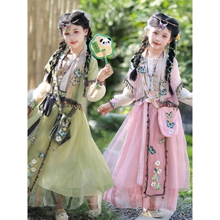 2026异域风儿童汉服新款夏季古风新中式国风套装女孩仙气飘飘襦裙