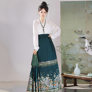 2026彩凤新中式中国风明制汉服女马面裙日常穿搭套装百搭交领通勤