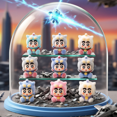 可爱新款坐姿小新萌粒公仔潮玩