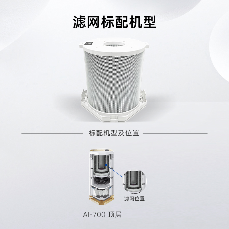 AirProce艾泊斯空气净化器过滤器 TVOC高效滤筒标配AI-700顶层