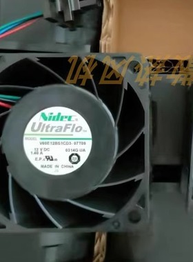nidec全新原装V60E12BS1CD3-07T02  DC12V 1.40A 服务器散热风扇