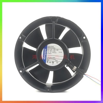 ebmpapst 6224N/17HUA 24V 1.25A 30W 17251全圆型变频器散热风扇