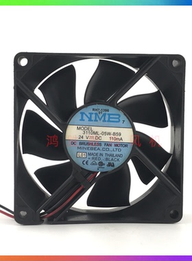 原装NMB 3110ML-05W-B59 24V 110mA 8025 8CM 3线 变频器散热风扇