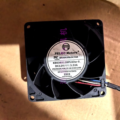 PELKO Motors K8038X12BPLB3w-5 8038 12V 3.32A 大风量散热风扇