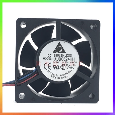 原装台达DELTA AUB0624HH 6025 6cm 24V 0.22A 变频器散热风扇
