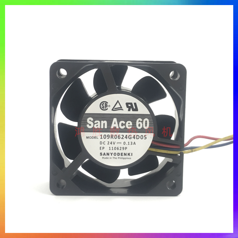 原装三洋 109R0624G4D05 6025 24V 0.13A 超静音变频器散热风扇