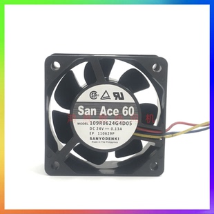 三洋 0.13A 109R0624G4D05 24V 超静音变频器散热风扇 6025 原装
