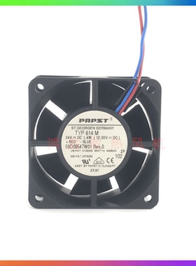 德国papst TYP614 M 24V 1.4W 6025 6CM双滚珠静音变频器散热风扇