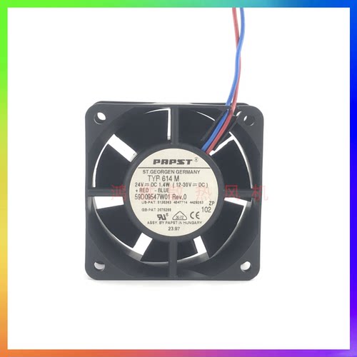 德国papst TYP614 M 24V 1.4W 6025 6CM双滚珠静音变频器散热风扇