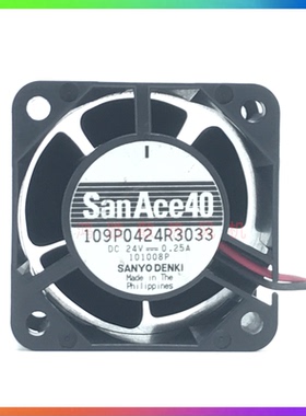 原装三洋109P0424R3033 DC24V 0.25A 4028 4厘米变频器热散热风扇