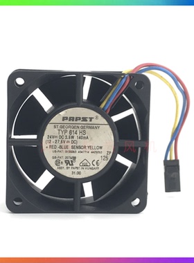 德国PAPST 6025 6CM TYP 614HS DC24V 140mA 3.5W 变频器散热风扇