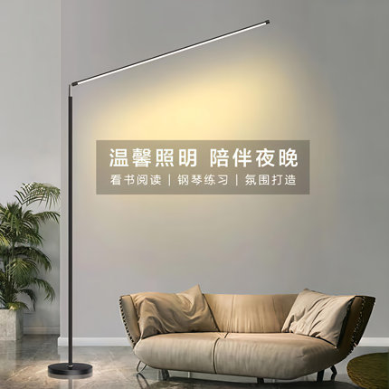 LED超亮落地灯客厅卧室床头立式落地台灯学习专用护眼氛围灯钢琴