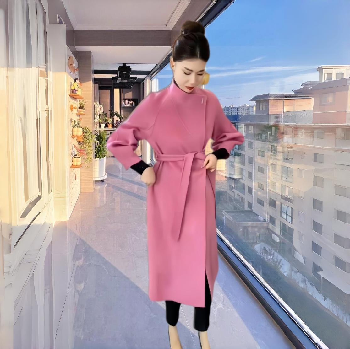 秋冬季新款大衣女款时尚气质百搭毛呢外套