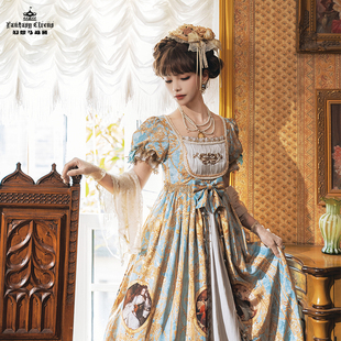 现货 黄金舞会 原创Lolita裙设计 华丽柄图cla系 幻想马戏团