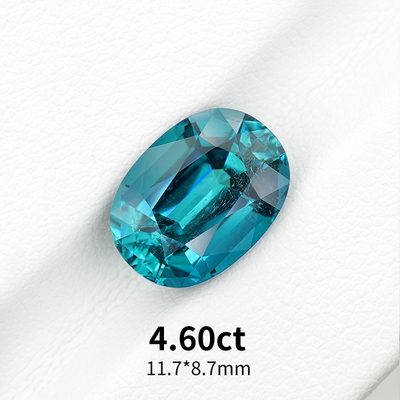 蓝绿碧玺精切定制镶嵌4.60ct珠宝