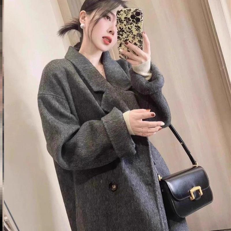 毛呢外套女秋冬季2025年新款韩版小个子呢子大衣百搭中长款