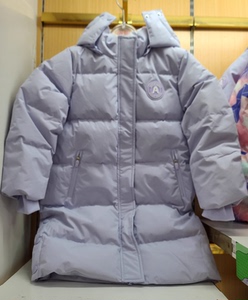 abckids童装2023年冬季女童中长款厚保暖羽绒服外套F351309296