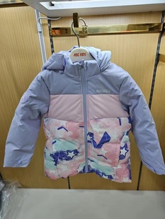 abckids童装 厚保暖羽绒服外套F351309292 女童中长款 2023专柜冬季