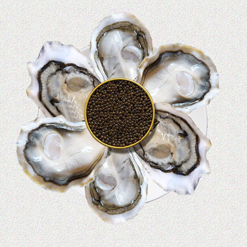 法国生蚝套装进口18只n2吉拉多生蚝粉钻生蚝皇御生蚝含鱼子酱火腿