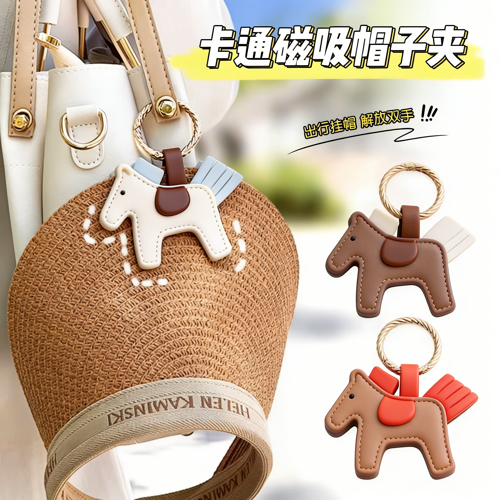 帽夹磁吸帽子夹防掉便携旅行收纳挂饰挂包帽夹神器户外防丢夹帽夹