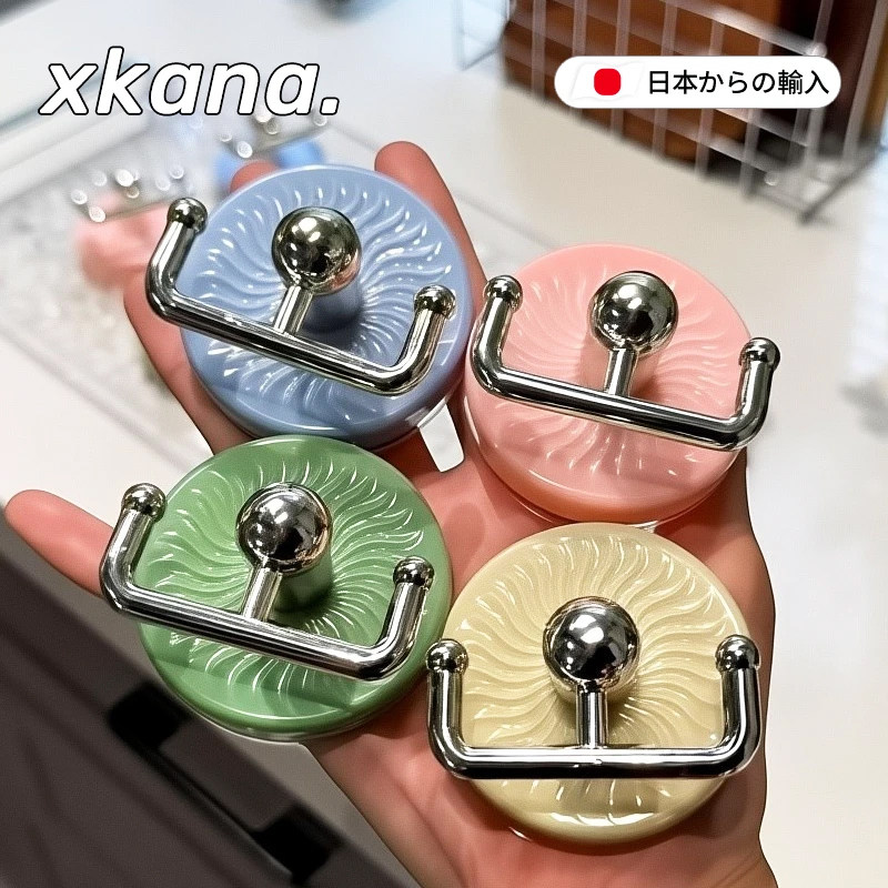 多巴胺吸盘旋转挂钩强力粘胶免打孔学生宿舍强力承重双头无痕粘钩