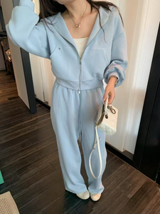 李允珍liyunzhen8020春运动卫衣套装女新款休闲裤小个子短款外套