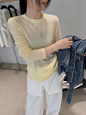 W.T正品韩国2026春夏jas气质温柔天圆领简约休闲打底衫T恤女潮Wat