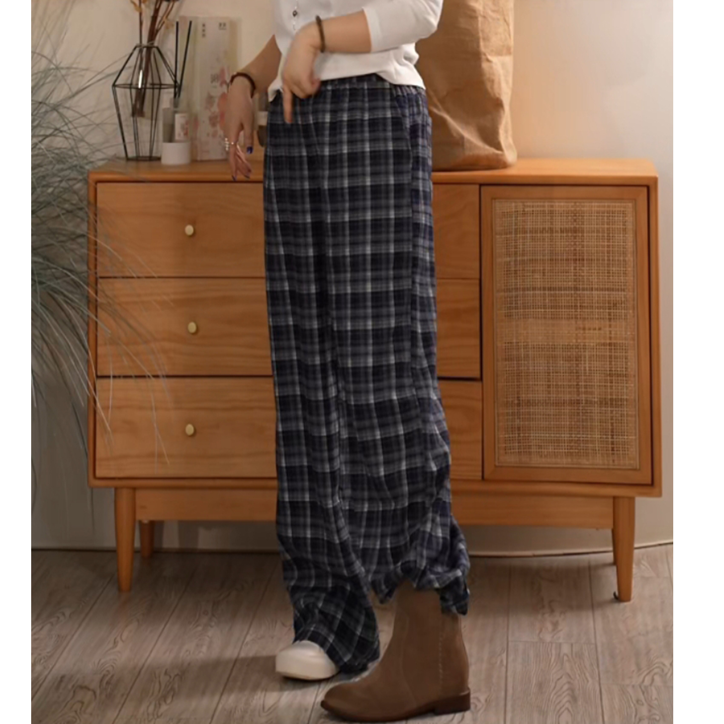 慵懒休闲裤女松紧腰显瘦百搭裤子