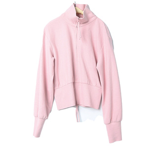 X【叭哒不惑】奶呼呼上 百搭休闲春季运动纯色立领双拉链卫衣