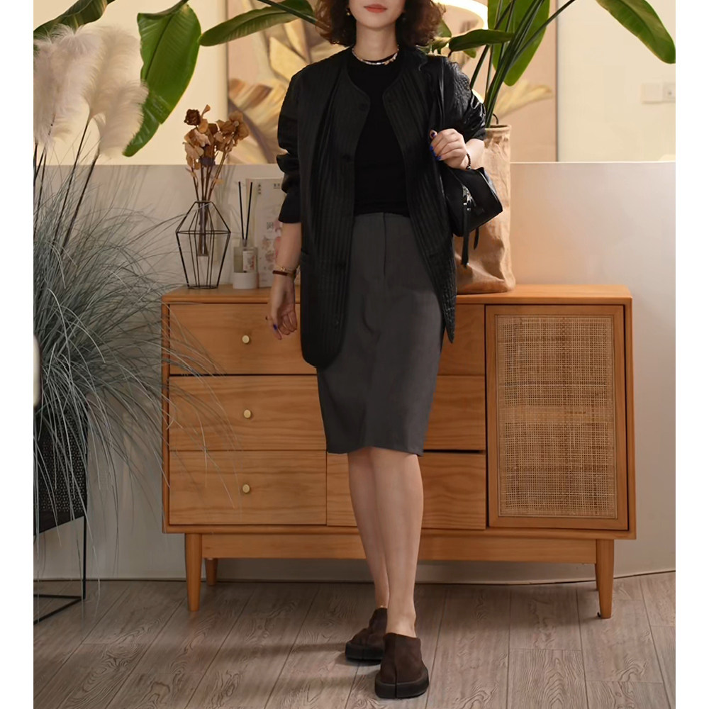 X【叭哒不惑】 麻辣女教师 羊毛松紧西装半身裙女气质通勤中裙,女装/女士精品,半身裙,淘宝优惠券,粉丝福利购,淘宝优惠卷