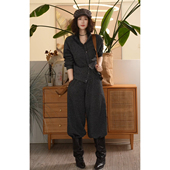 叭哒不惑 时尚 香草白巧 子套装 百搭 羊毛加绒立领休闲短外套裤